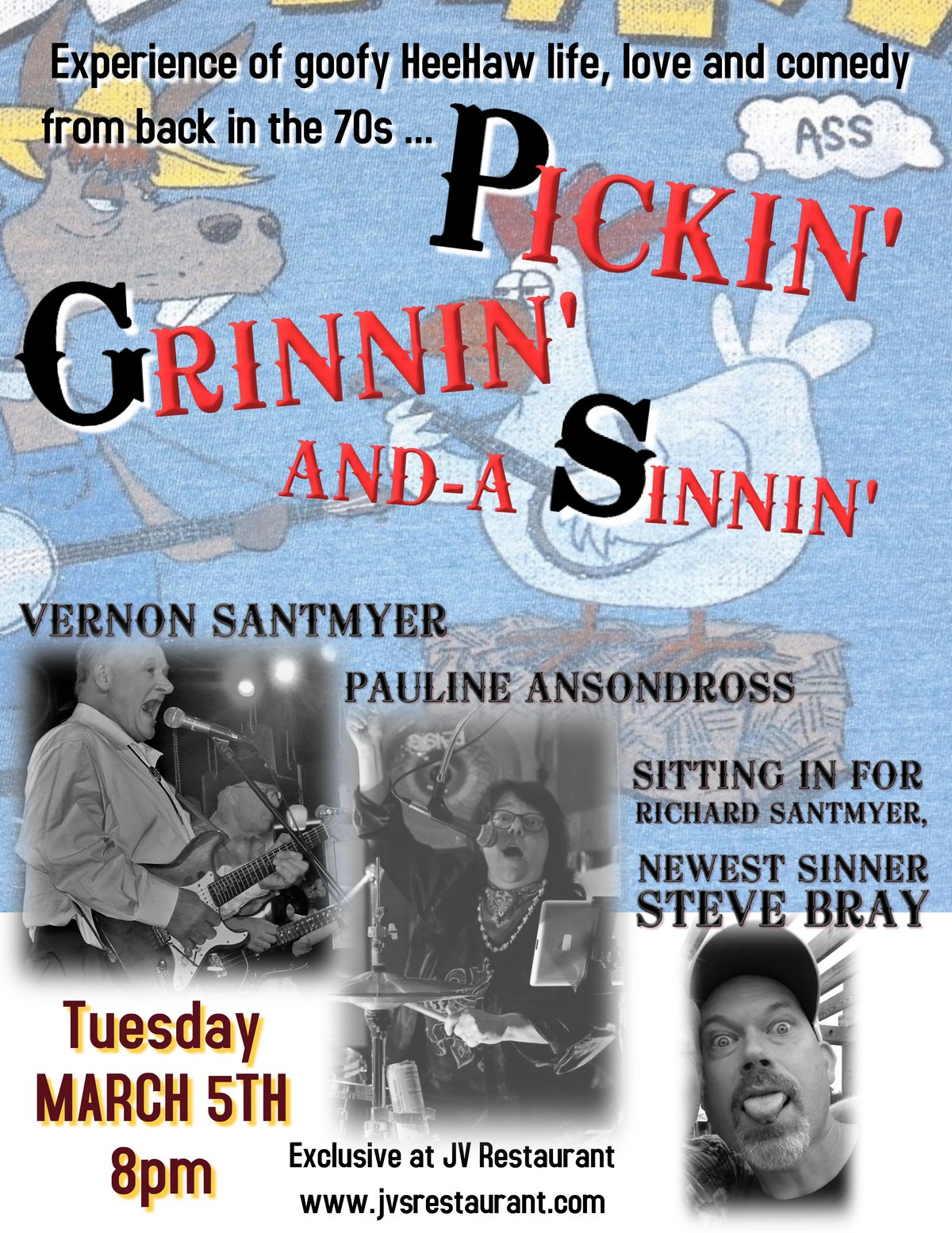 Pickin' Grinnin' And A-sinnin'! (pgs): Jvs Restaurant